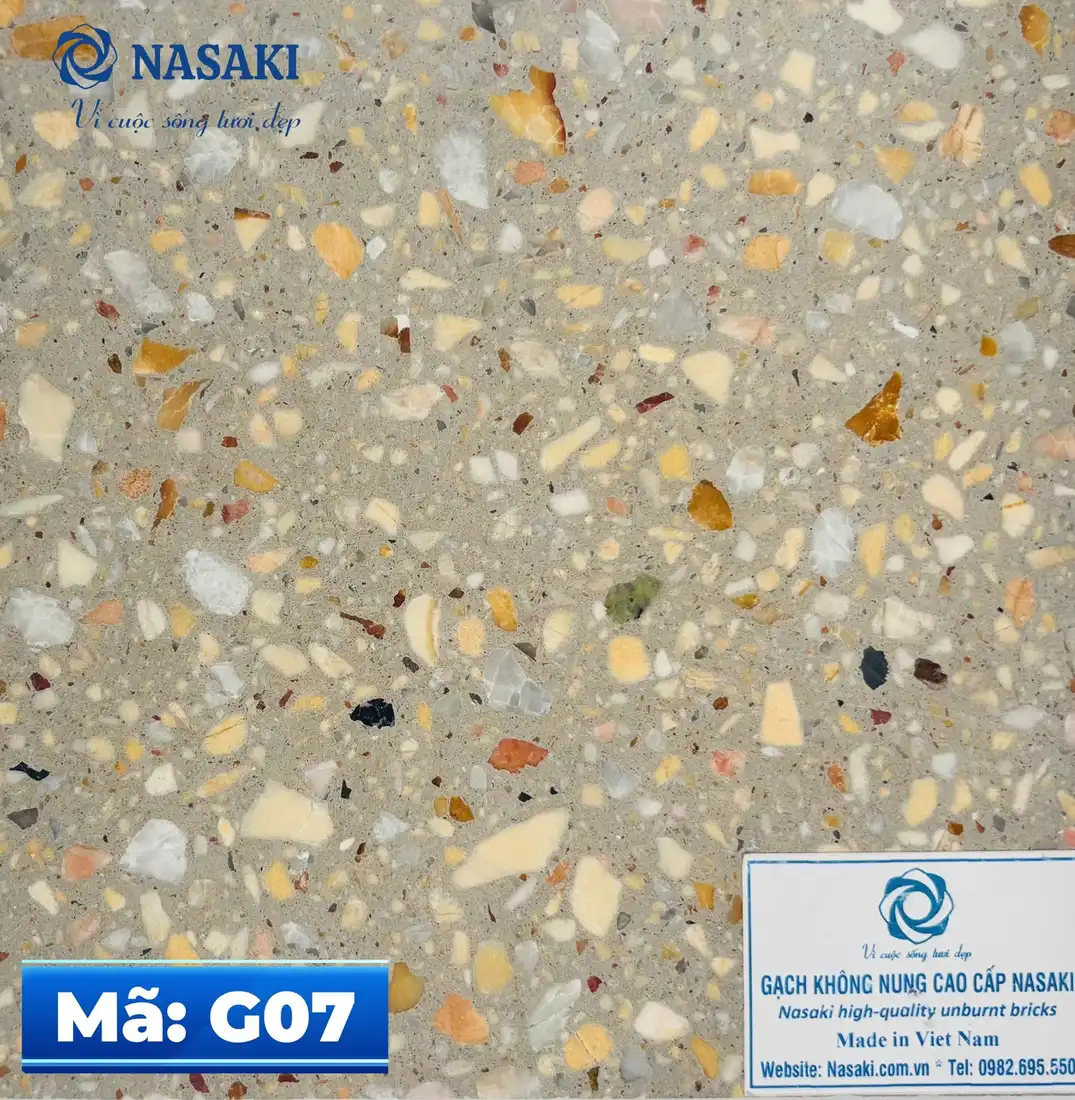 Gạch Terrazzo Nasaki Be Hạt Đa Sắc G07