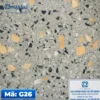 Gạch Terrazzo Nasaki Ghi Xám Hạt Vàng G26