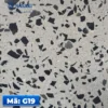 Gạch Terrazzo Nasaki Trắng Hạt Đen Lớn G19