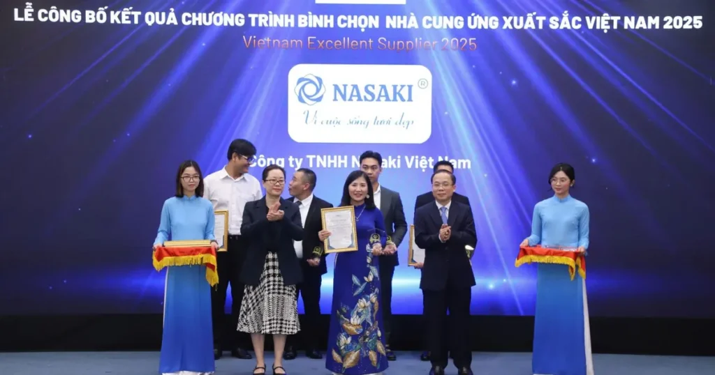 Nasaki nhận danh hiệu Nhà cung ứng xuất sắc Việt Nam 2025 do VCCI trao